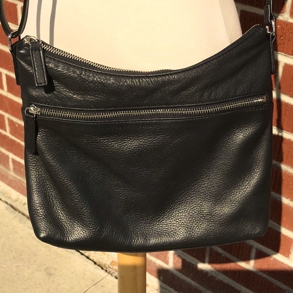 Margot Black Leather Crossbody Bag with Silver Hardware - Picture 2 of 9